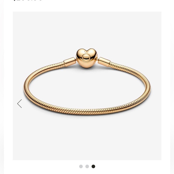 Pandora gold plated Bracelet with two charms - Picture 2 of 15